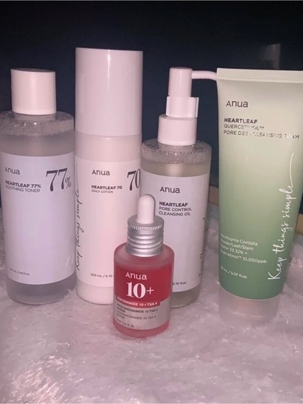 Anua Heartleaf Moisturizer & Pore Care Set - Pink & Green